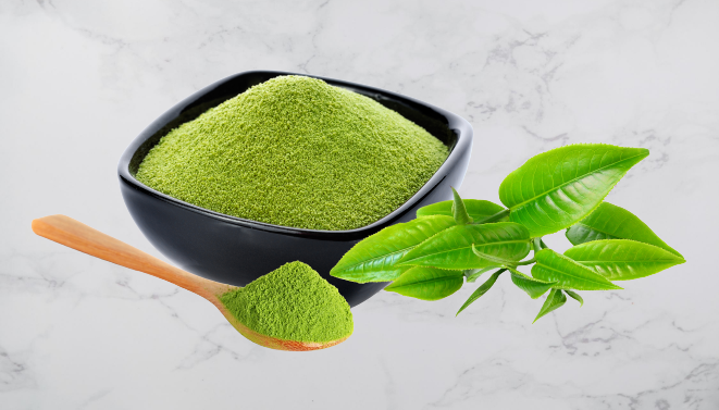 powder-green-tea-green-tea-leaf-